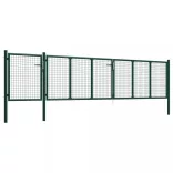 zöld acél kerti kapu 500 x 100 cm