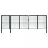 zöld acél kerti kapu 500 x 150 cm