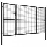 antracit színű acél kerti kapu 350 x 150 cm
