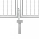 ezüst színű acél kerti kapu 400 x 75 cm