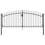 kétszárnyú kerítéskapu Woerden lándzsás tetejű 299,5x149,5 cm