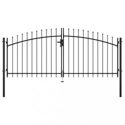   kétszárnyú kerítéskapu Woerden lándzsás tetejű 299,5x149,5 cm