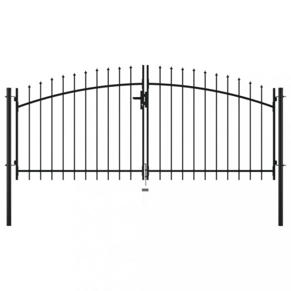 kétszárnyú kerítéskapu Woerden lándzsás tetejű 299,5x149,5 cm
