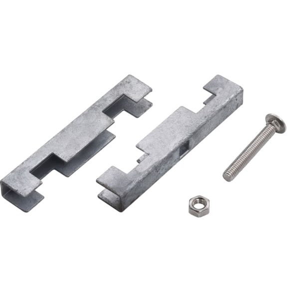 10 szett ezüstszínű U-alakú kerítés-összekötő elem