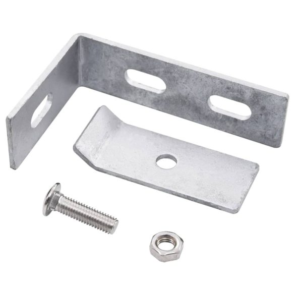 10 szett ezüstszínű sarokösszekötő elem kerítéshez