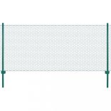 zöld acél drótkerítés tartóoszlopokkal 25 x 1 m