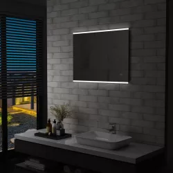   LED-es fürdőszobai falitükör érintésérzékelővel 80 x 60 cm