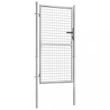 ezüst színű horganyzott acél kerti kapu 100 x 150 cm