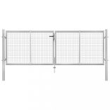 ezüst színű horganyzott acél kerti kapu 300 x 75 cm