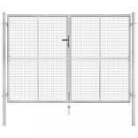ezüst színű horganyzott acél kerti kapu 300 x 175 cm