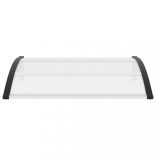 fekete és átlátszó polikarbonát ajtóelőtető 120 x 75 cm