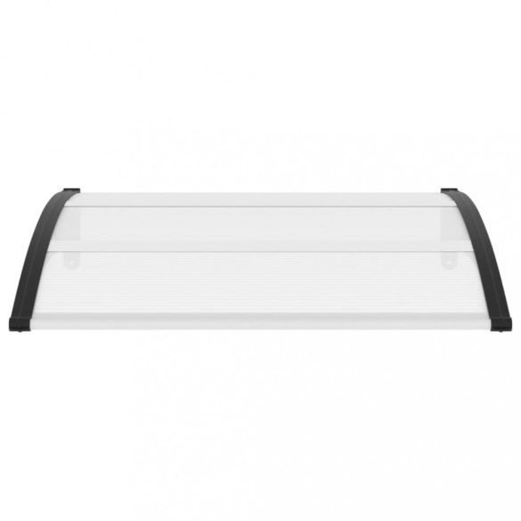 fekete és átlátszó polikarbonát ajtóelőtető 120 x 75 cm