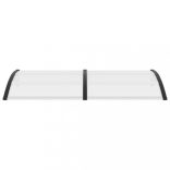 fekete és átlátszó polikarbonát ajtóelőtető 200 x 75 cm