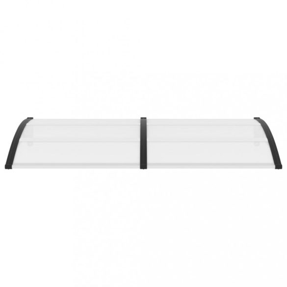 fekete és átlátszó polikarbonát ajtóelőtető 200 x 75 cm