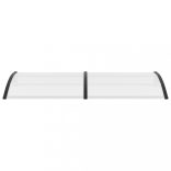 fekete és átlátszó polikarbonát ajtóelőtető 240 x 75 cm