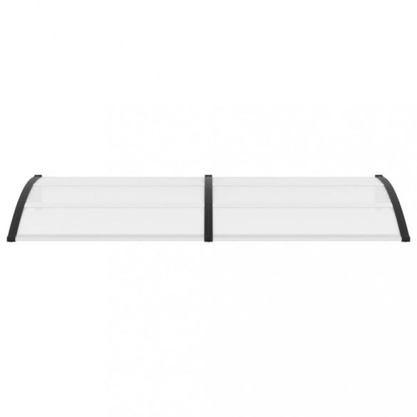 fekete és átlátszó polikarbonát ajtóelőtető 240 x 75 cm