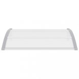 szürke és átlátszó polikarbonát ajtóelőtető 120 x 75 cm