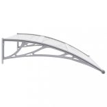 szürke és átlátszó polikarbonát ajtóelőtető 120 x 75 cm