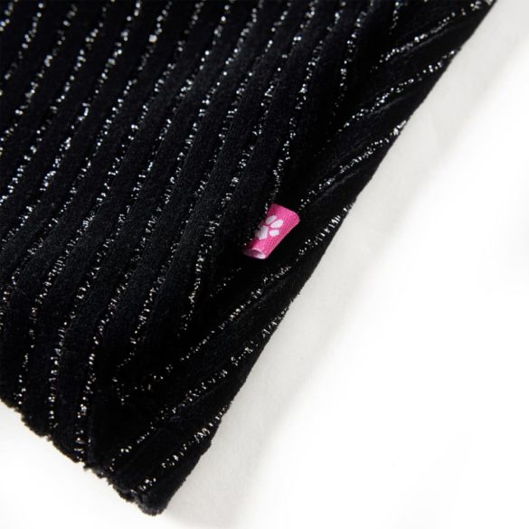 Fekete gyerekszoknya leopárdmintás derékpánttal 116