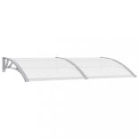 szürke és átlátszó polikarbonát ajtóelőtető 200 x 75 cm