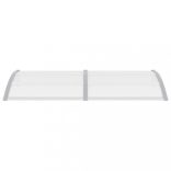 szürke és átlátszó polikarbonát ajtóelőtető 200 x 75 cm