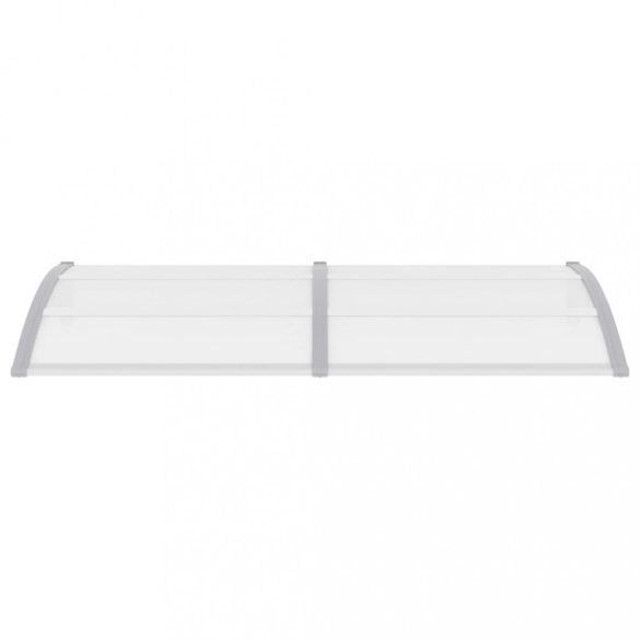 szürke és átlátszó polikarbonát ajtóelőtető 200 x 75 cm