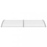 szürke és átlátszó polikarbonát ajtóelőtető 240 x 75 cm