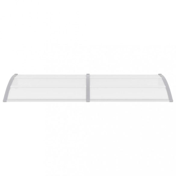 szürke és átlátszó polikarbonát ajtóelőtető 240 x 75 cm