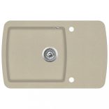bézsszínű, egymedencés gránit mosogatótálca