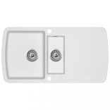 fehér, kétmedencés gránit mosogatótálca