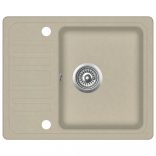 bézsszínű, egymedencés gránit mosogatótálca