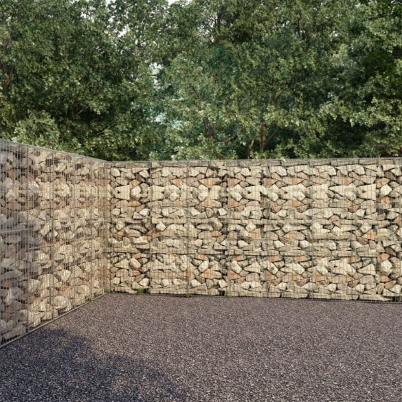 horganyzott acél gabion fal borítással 600 x 30 x 200 cm