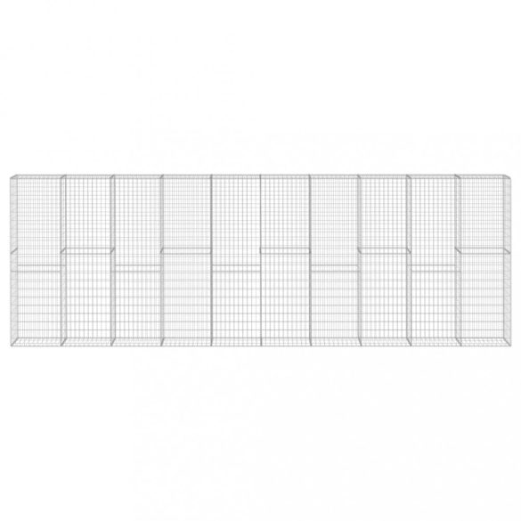 horganyzott acél gabion fal borítással 600 x 30 x 200 cm