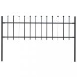 fekete acél Woerden kerti kerítés lándzsás tetejű 181 x 60 cm