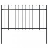 fekete acél Woerden kerti kerítés lándzsás tetejű 181 x 100 cm