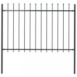 fekete acél Woerden kerti kerítés lándzsás tetejű 181 x 120 cm