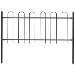fekete BOXTEL acélkerítés karimás tetejű 181 x 80 cm
