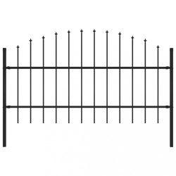   fekete acél Woerden kerti kerítés lándzsás tetejű 170 x 100 cm