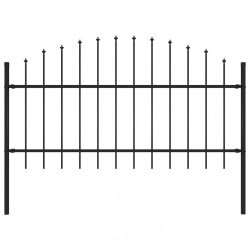   fekete acél Woerden kerti kerítés lándzsás tetejű 170 x 125 cm