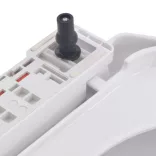 fehér gyorsan szerelhető WC-ülőke lassan csukódó fedéllel