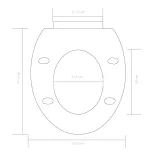 fehér gyorsan szerelhető WC-ülőke lassan csukódó fedéllel