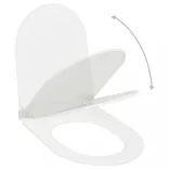 fehér gyorsan szerelhető WC-ülőke lassan csukódó fedéllel