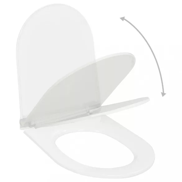 fehér gyorsan szerelhető WC-ülőke lassan csukódó fedéllel