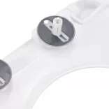 fehér gyorsan szerelhető WC-ülőke lassan csukódó fedéllel