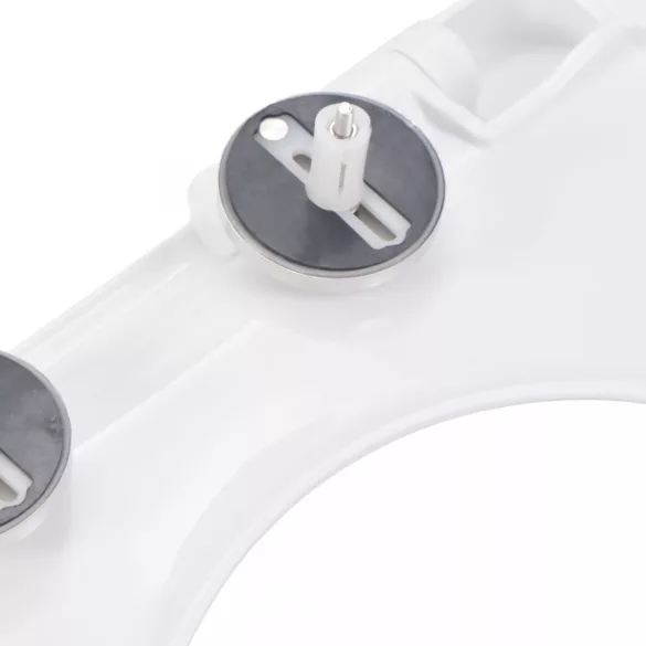 fehér gyorsan szerelhető WC-ülőke lassan csukódó fedéllel