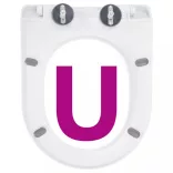 fehér gyorsan szerelhető WC-ülőke lassan csukódó fedéllel