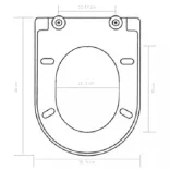 fehér gyorsan szerelhető WC-ülőke lassan csukódó fedéllel