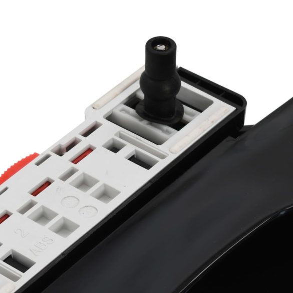 fekete gyorsan szerelhető WC-ülőke lassan csukódó fedéllel