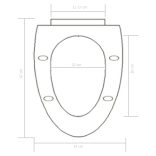 fekete gyorsan szerelhető WC-ülőke lassan csukódó fedéllel