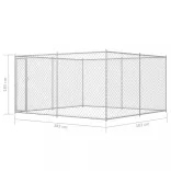 kültéri kutyakennel 383 x 383 x 185 cm